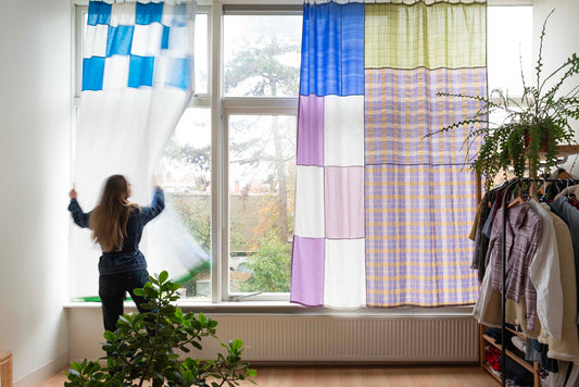 Checkered stained glass